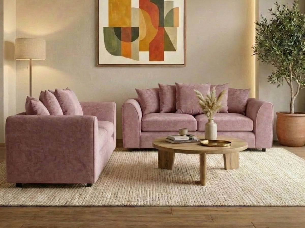 Alaska Fabric Scatter Back Sofa Set