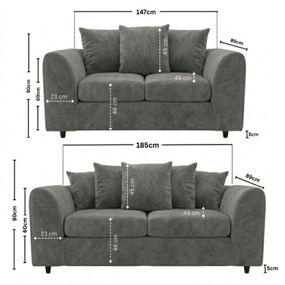 3 + 2 seater Light Grey