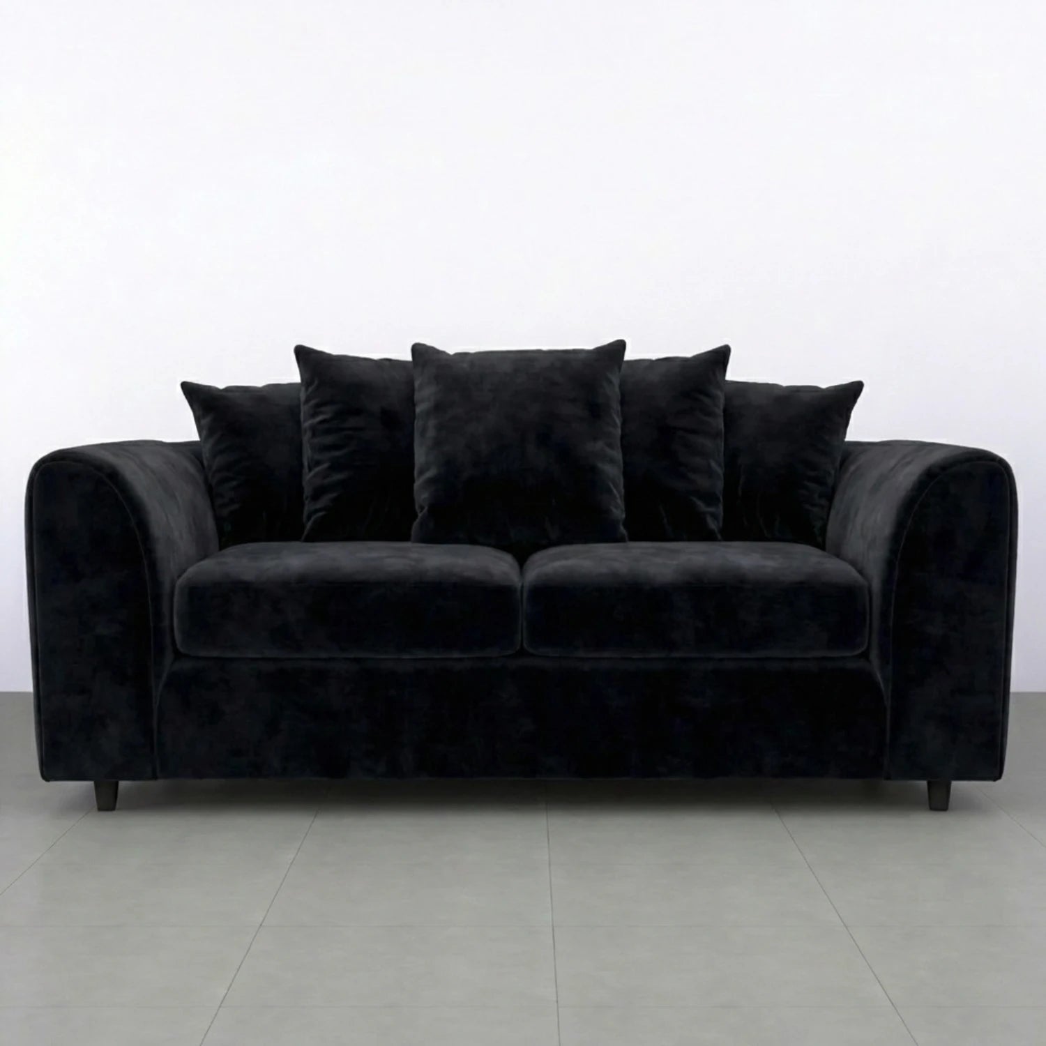 3 + 2 seater black