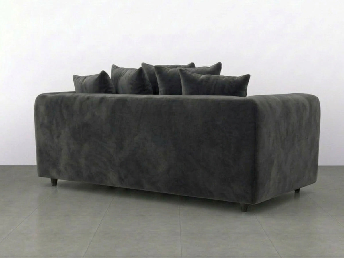 Plush Fabric Scatter Back Sofa Set