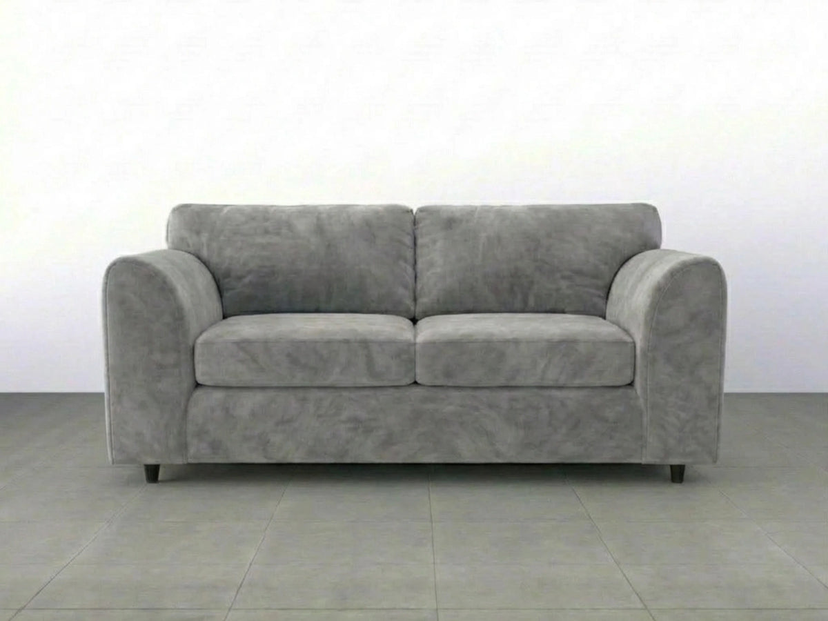 Plush Velvet Fabric Full Back Sofa Set