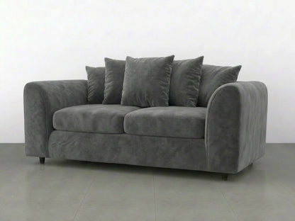 Plush Fabric Scatter Back Sofa Set