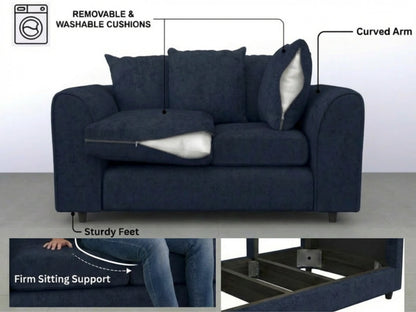 Alaska Fabric Scatter Back Sofa Set