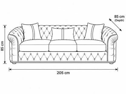 Pink Chesterfield sofa set with tufted upholstery and rolled arms, featuring two-seater sofas from Gamzo Outlet.