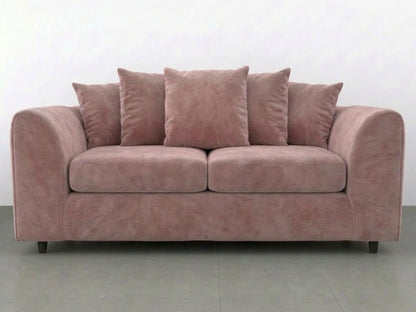 Plush Fabric Scatter Back Sofa Set