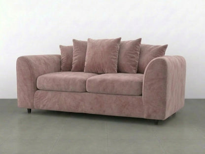 Plush Fabric Scatter Back Sofa Set