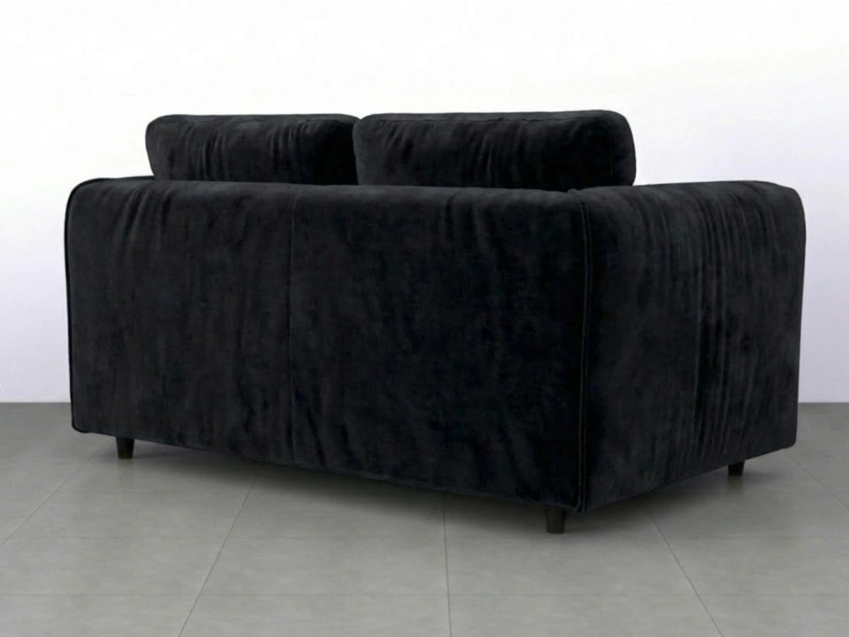 Plush Velvet Fabric Full Back Sofa Set