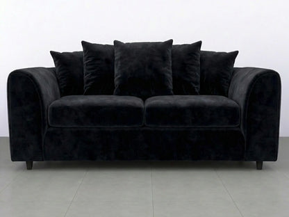Plush Fabric Scatter Back Sofa Set