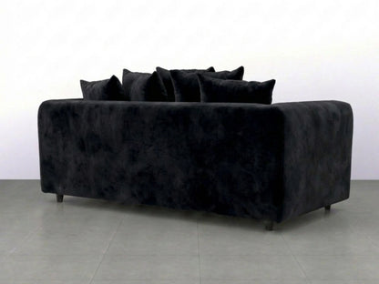 Plush Fabric Scatter Back Sofa Set