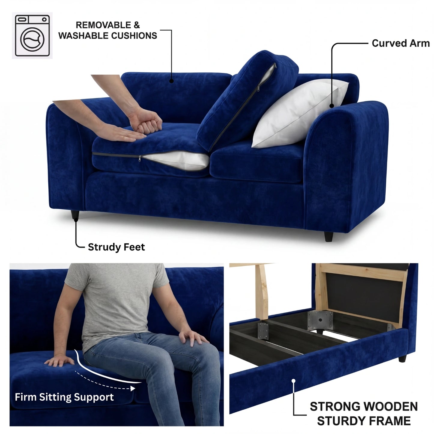 3 + 2 seater Midnight Blue