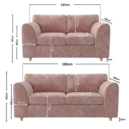 3 + 2 seater Pink