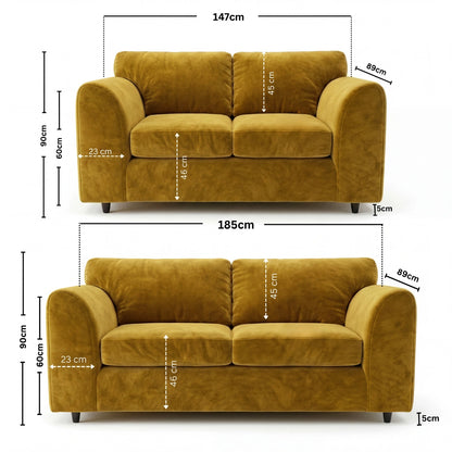 3 + 2 seater Mustard