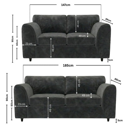 3 + 2 seater Dark Grey