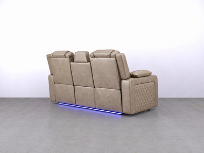 Mocha Model O electric recliner 3-seater sofa by Gamzo Outlet with plush cushions and modern design.