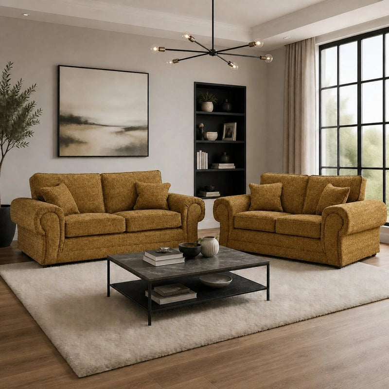 3+2 Seater Mustard