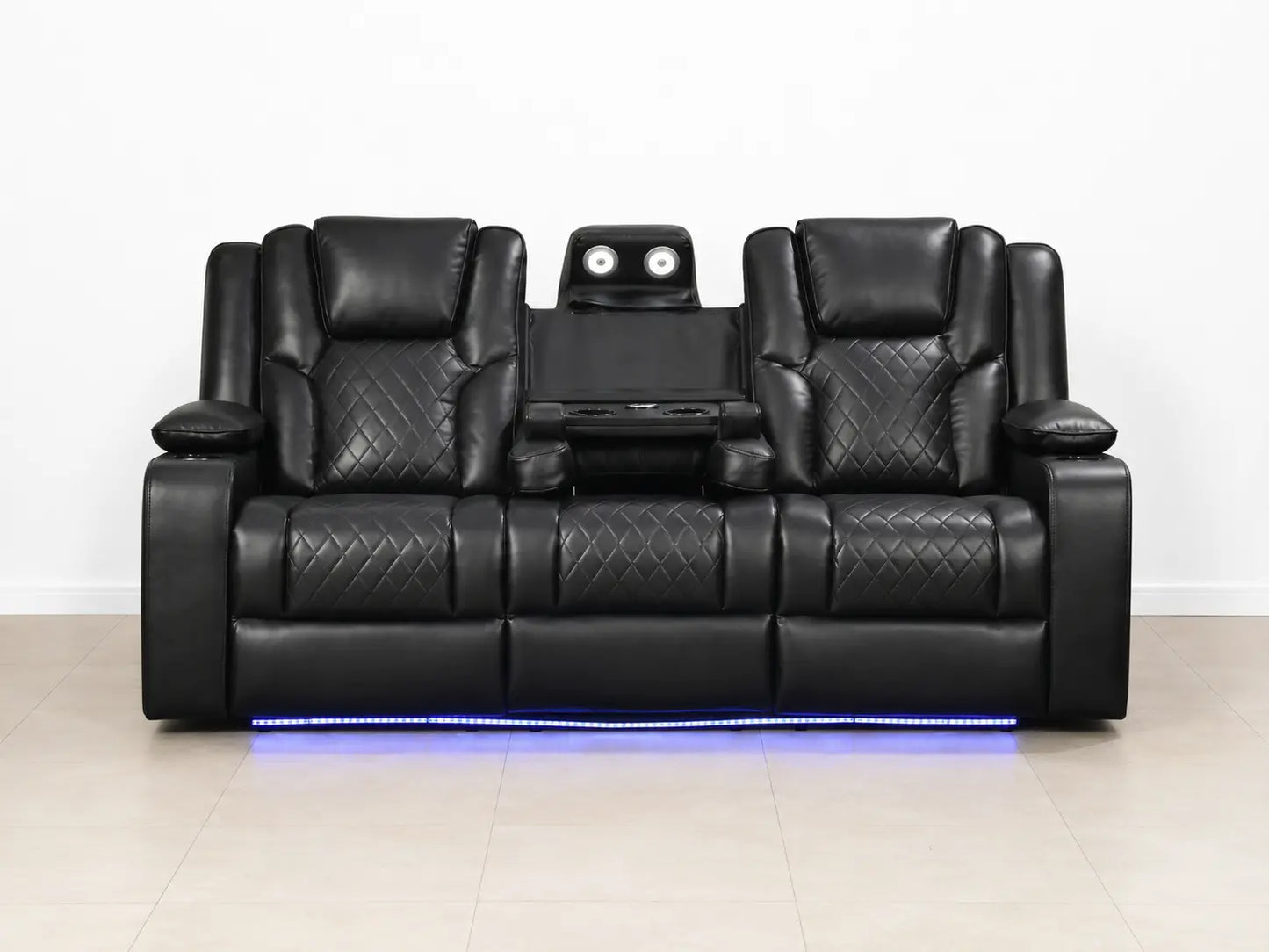 3 seater black