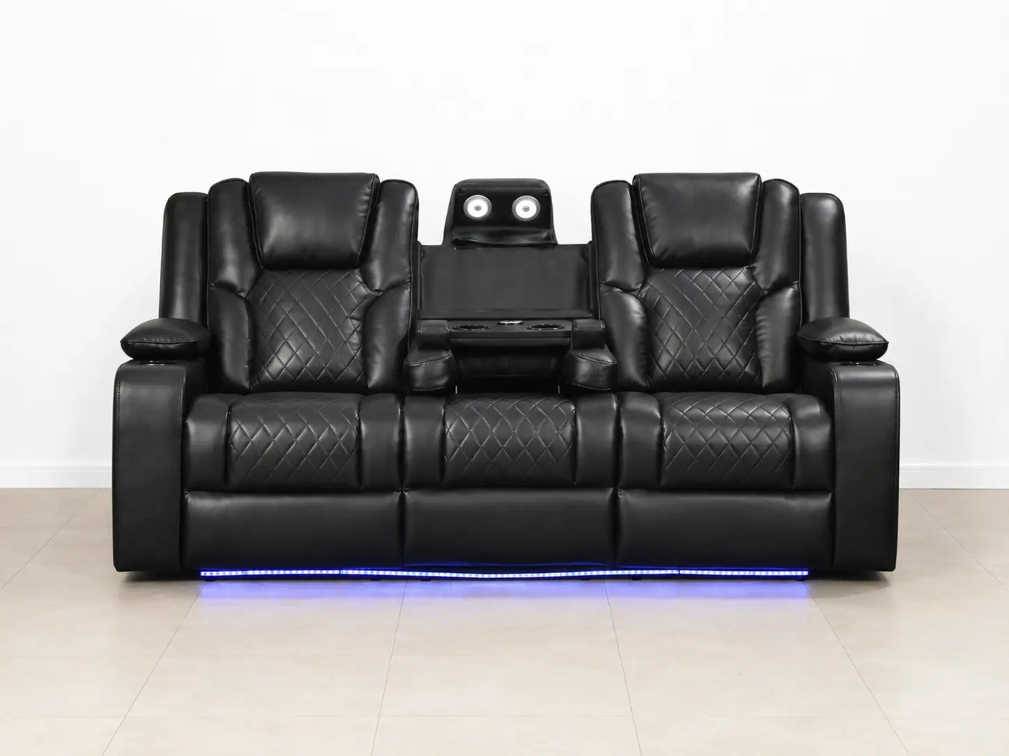 3 seater black