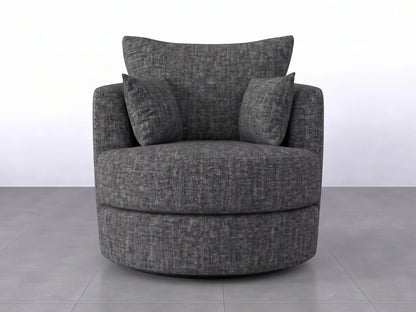 Lisbon Fabric Swivel Chair from Gamzo Outlet, a cozy corner sofa with a modern design and plush upholstery, shown in the image.