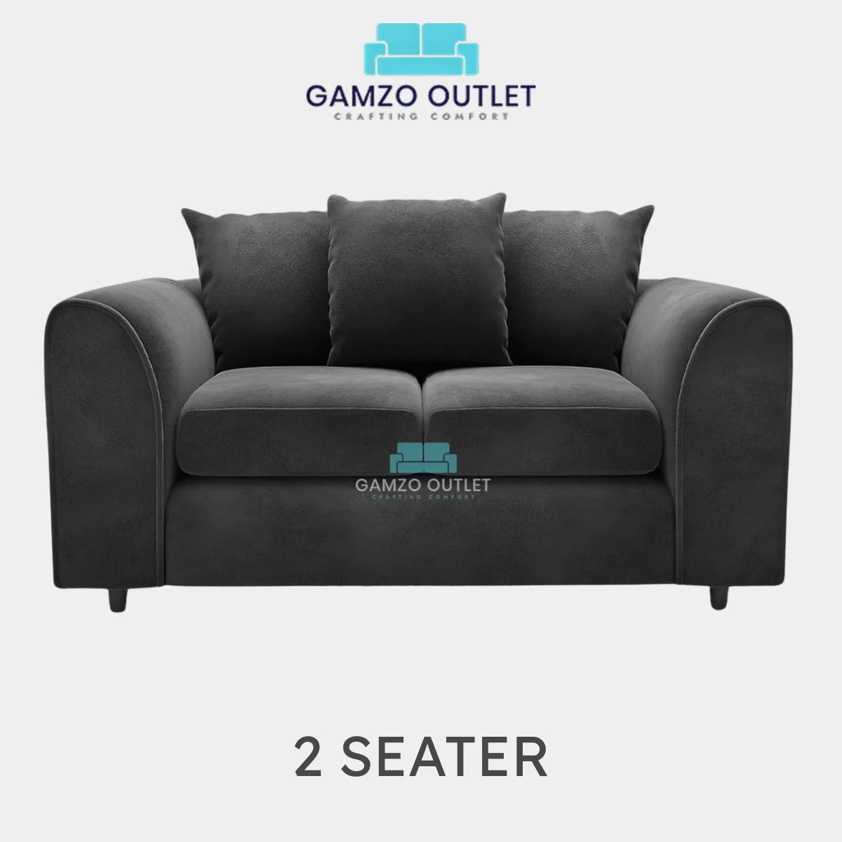 PLUSH FABRIC SCATTER BACK SOFA  SET