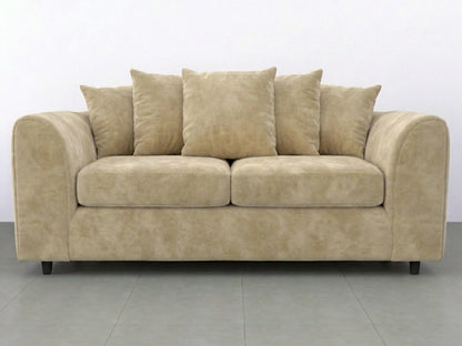 Plush Fabric Scatter Back Sofa Set