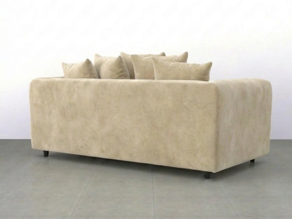 Plush Fabric Scatter Back Sofa Set