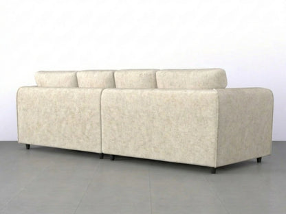 Cream Alaska Fabric 4 Seater Full Back Sofa by Gamzo Outlet, showing plush cushions and wide armrests in a modern living room setting.