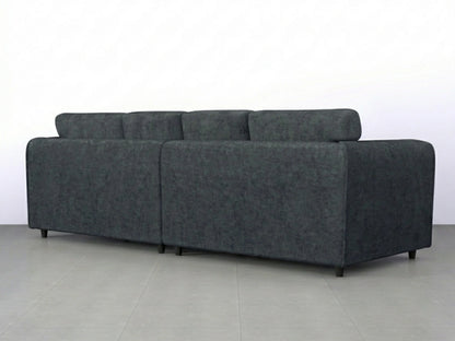 Dark grey Alaska Fabric 4-seater sofa by Gamzo Outlet with full back support and plush cushions in a modern living room setting.