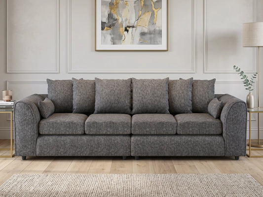 Lisbon Fabric 4 Seater Scatter Back