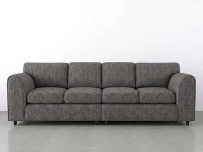 Grey Lisbon Fabric 4-seater full back corner sofa by Gamzo Outlet, showcasing plush cushions and modern design.