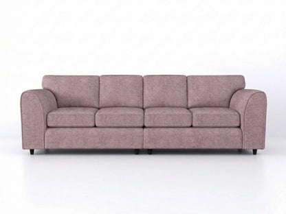Pink Alaska Fabric 4 Seater Sofa by Gamzo Outlet, featuring a full back design and comfortable seating for four.