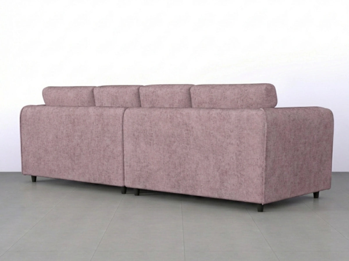 Pink Alaska Fabric 4 Seater Full Back Sofa by Gamzo Outlet, showcasing a comfortable, modern 4-seat sofa with full back support.