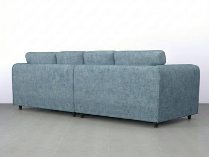 Skyblue Alaska Fabric 4 Seater Sofa by Gamzo Outlet showing full back design and plush seating for home comfort