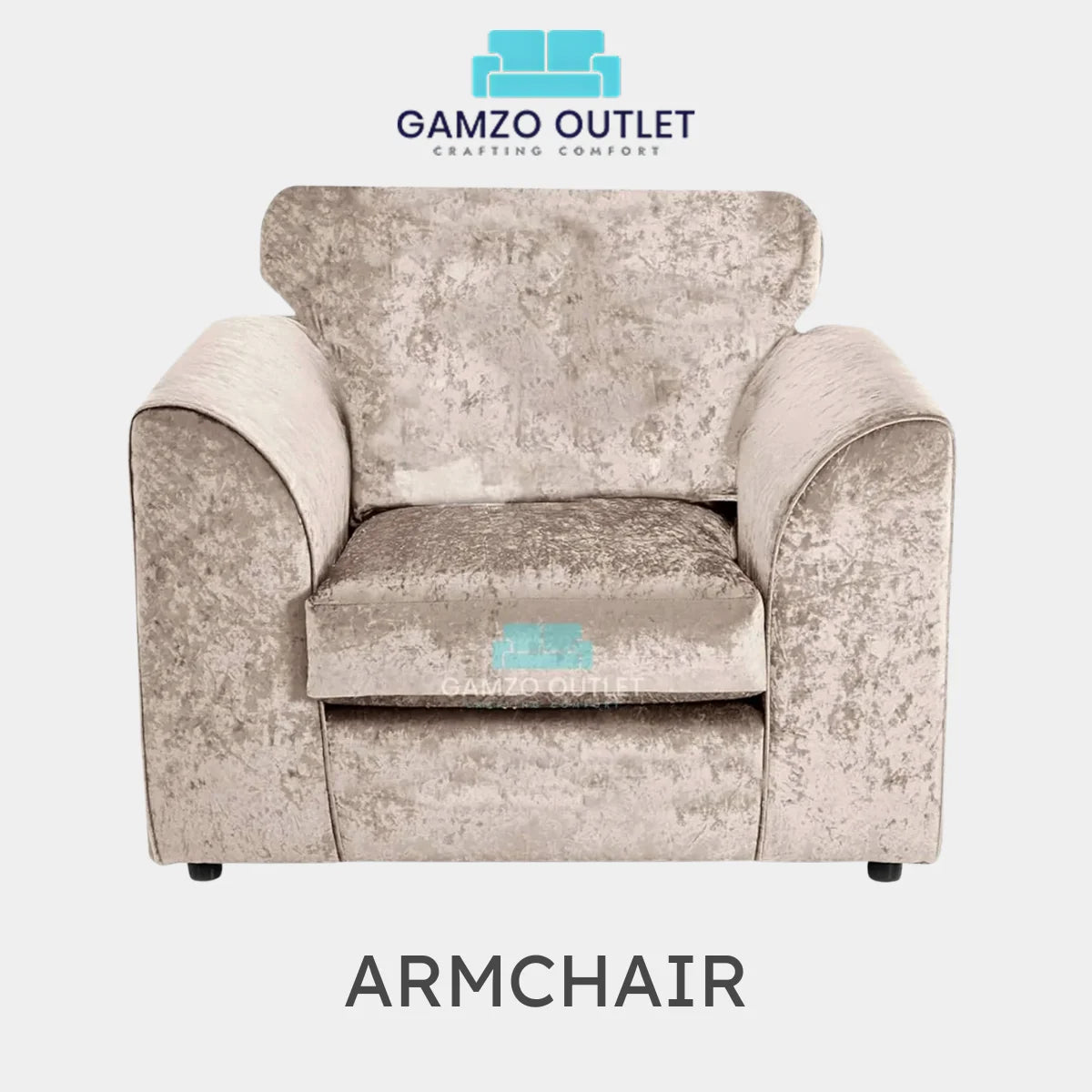 CRUSHED VELVET SCATTER BACK SOFA SET