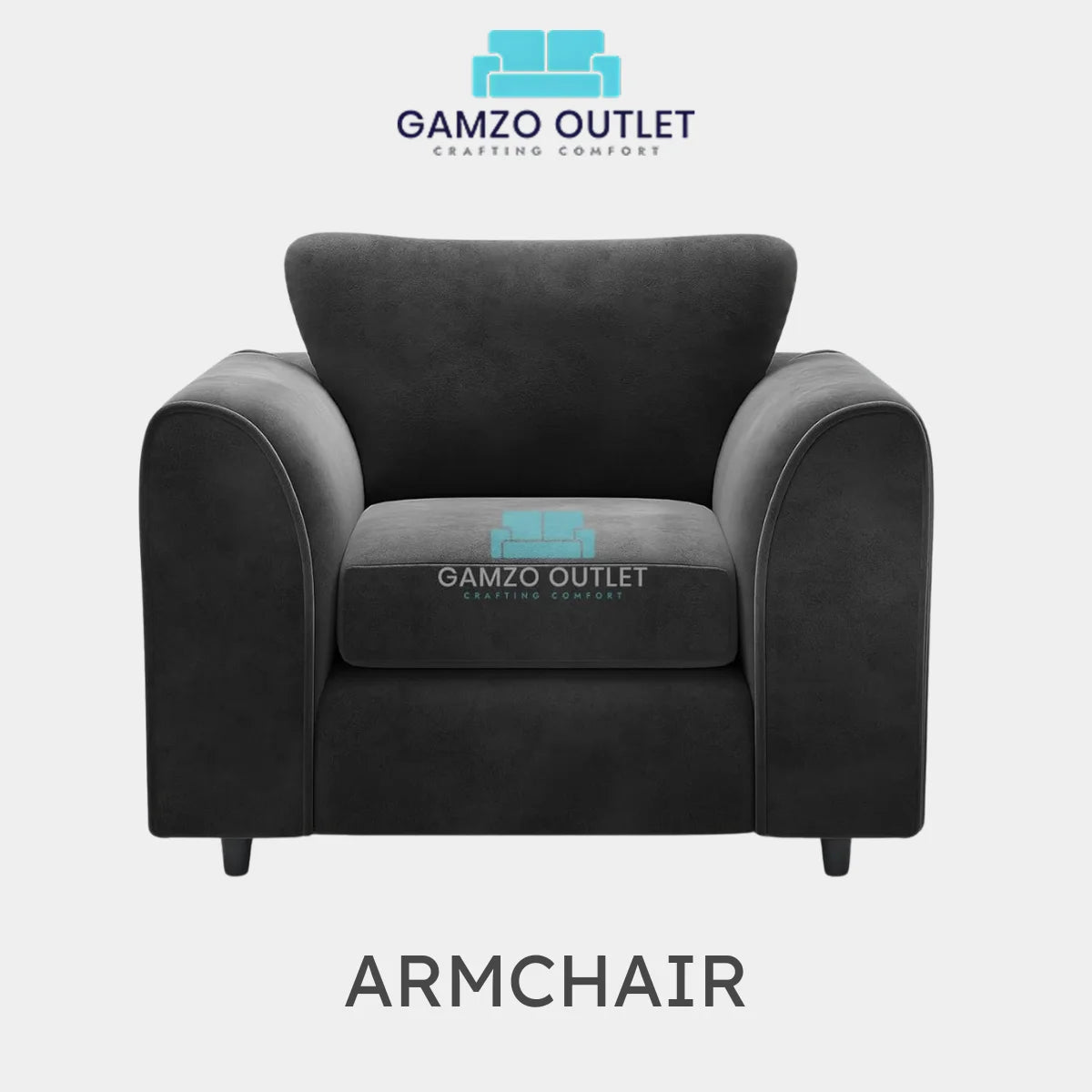 PLUSH FABRIC SCATTER BACK SOFA  SET