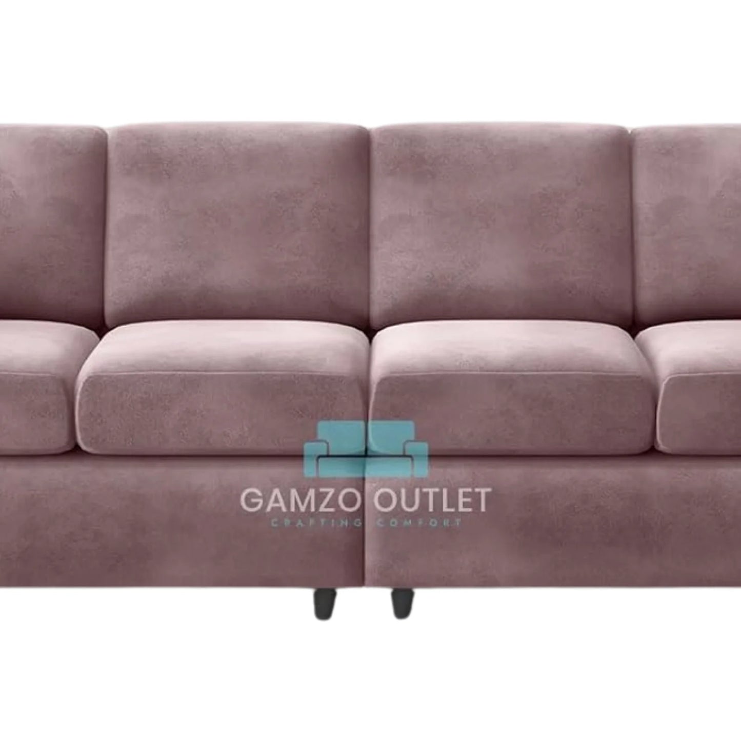 Plush Velvet 4 Seater Full Back Sofa