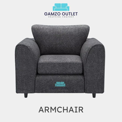 LISBON FABRIC FULL BACK SOFA SET - Gamzo Outlet