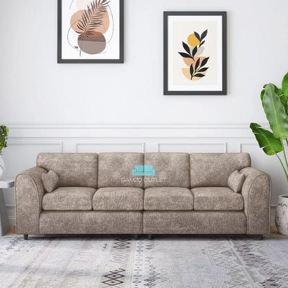 Alaska Fabric 4 Seater Full Back Sofa