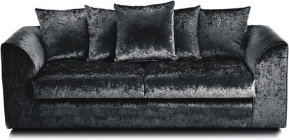 Crushed Velvet 3 Seater Scatter Back Sofa