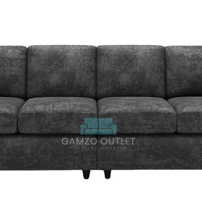 Alaska Fabric 4 Seater Full Back Sofa