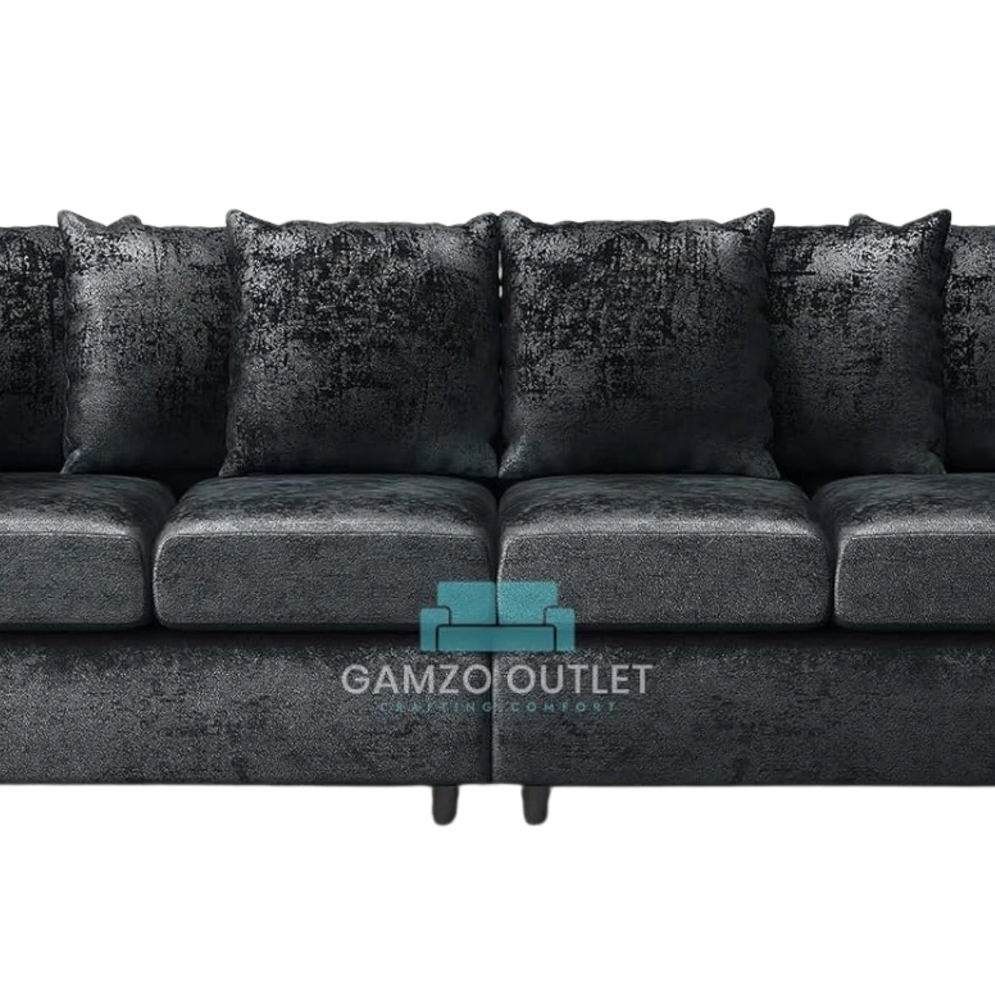 Crushed Velvet 4 Seater Scatter Back Sofa
