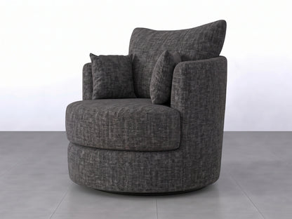 Gamzo Outlet Lisbon Fabric Swivel Corner Chair with plush cushioning and modern design, perfect for stylish living rooms.