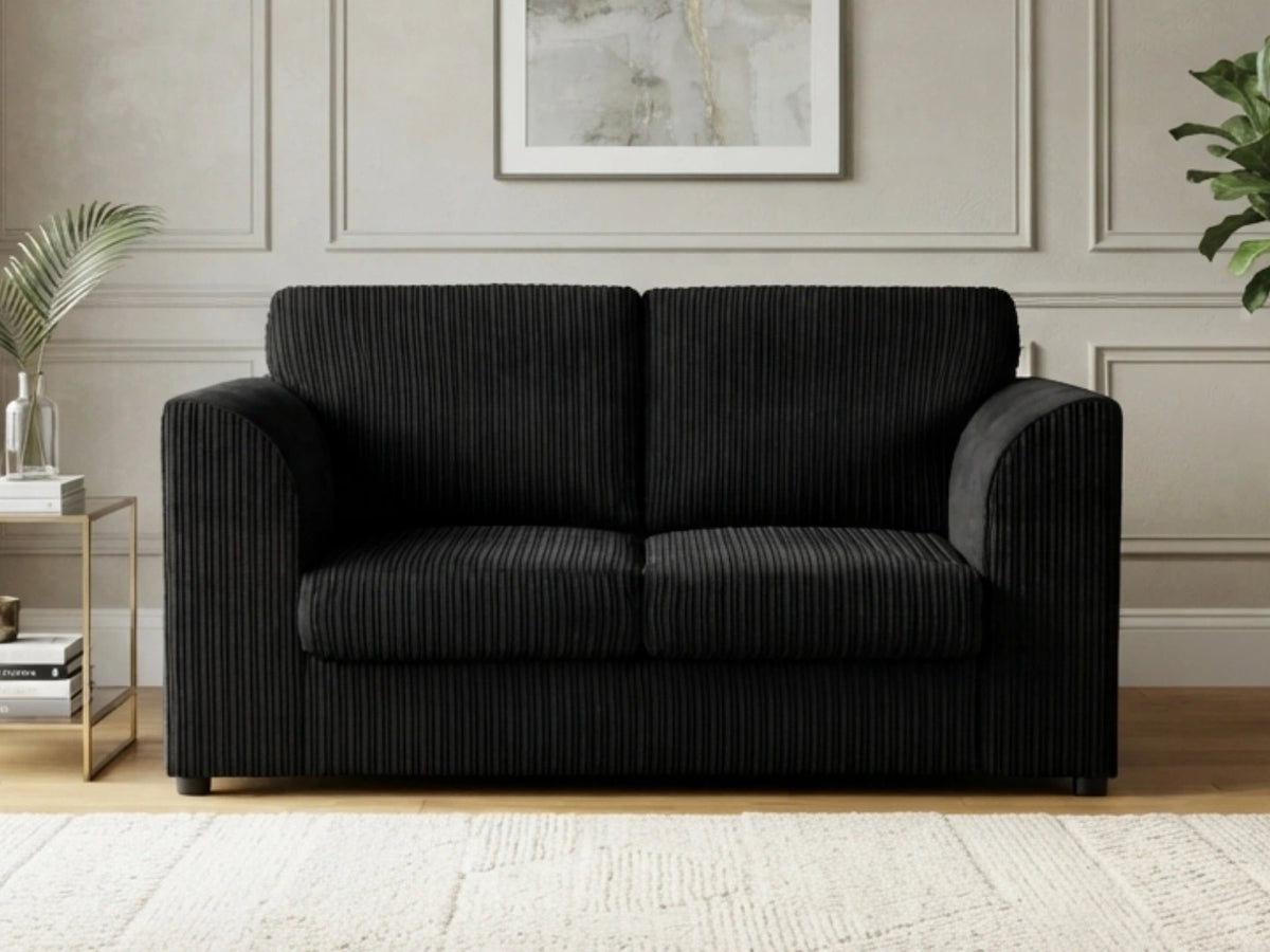 Gamzo Outlet jumbo cord 2 seater full back sofa with plush cushions and modern design, ideal for living room comfort.