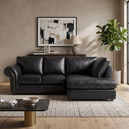 Oakland Full Back L Shape Leather Sofa