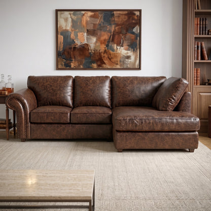 Chocolate Brown 4 Seater Right Hand facing