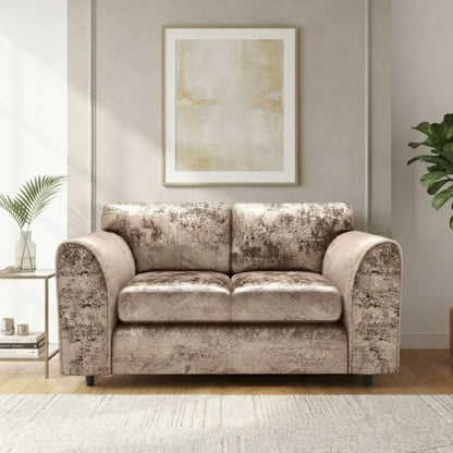 Crushed Velvet 2 Seater Full Back Sofa