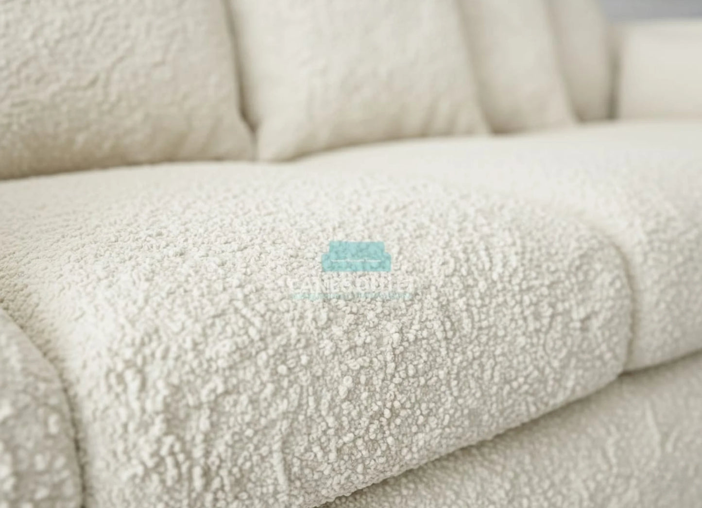 Boucle Fabric 4 Seater Scatter Back Sofa - Gamzo Outlet