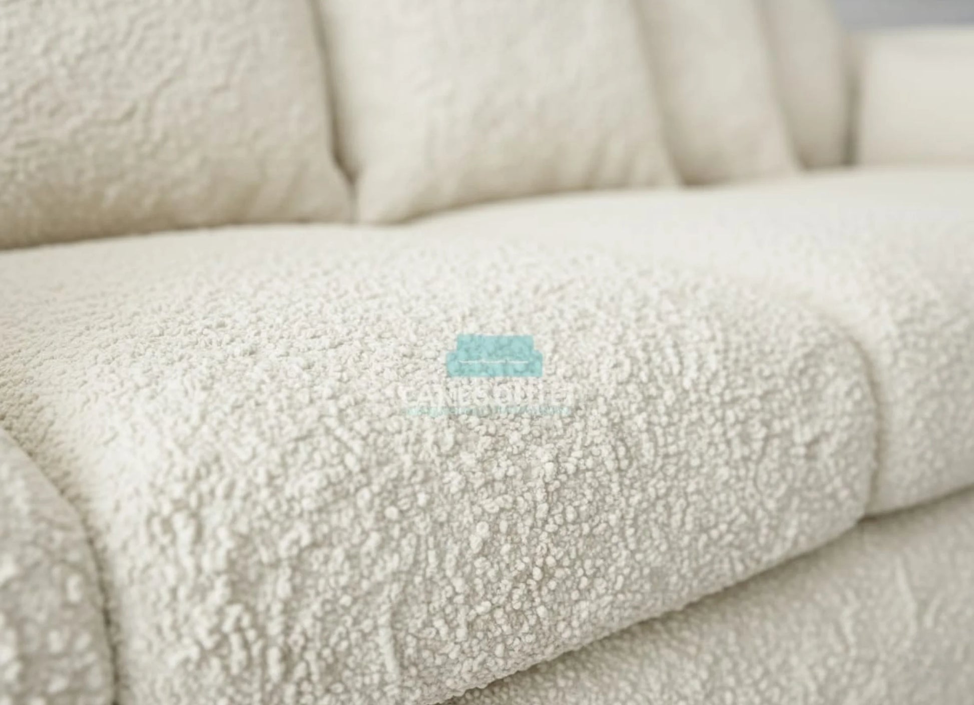 Boucle Fabric 4 Seater Scatter Back Sofa - Gamzo Outlet