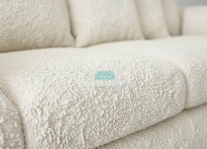 Boucle Fabric 4 Seater Scatter Back Sofa - Gamzo Outlet