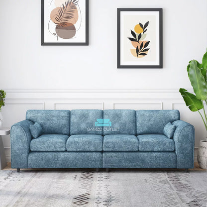 Alaska Fabric 4 Seater Full Back Sofa