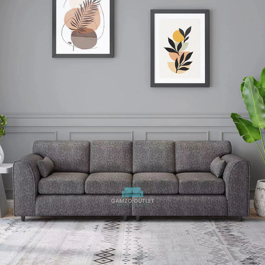 Lisbon Fabric 4 Seater Full Back Sofa